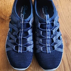 Skechers Navy Slip-On Casual Sneakers